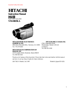 Handleiding Hitachi VM-E835LA Camcorder