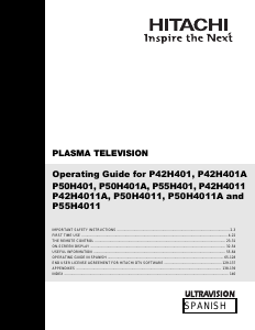 Manual Hitachi P50H401A Plasma Television