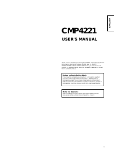 Manual Hitachi CMP4221U Plasma Monitor