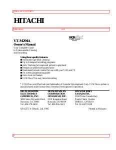 Handleiding Hitachi VT-M294A Videorecorder