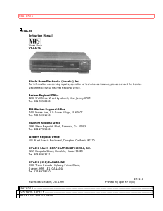 Handleiding Hitachi VT-F462A Videorecorder