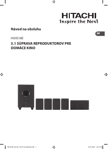 Návod Hitachi HSHS10E Reproduktor