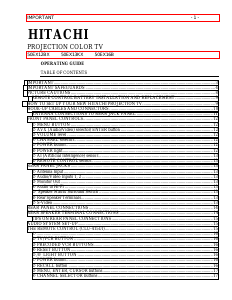 Handleiding Hitachi 50EX12BX Televisie