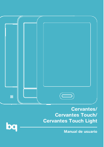 Manual de uso bq Cervantes Touch E-reader