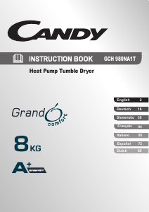 Handleiding Candy GCH 980NA1T-S Wasdroger