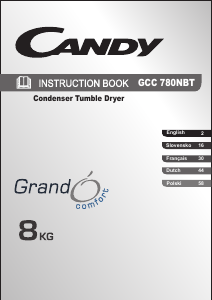 Handleiding Candy GCC 780NBT-S Wasdroger