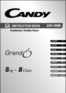 Bedienungsanleitung Candy GOC 580B-S Trockner