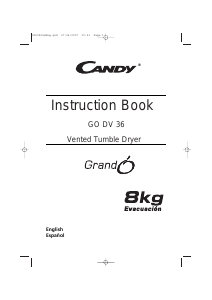 Manual Candy GO DV36/1-37S Dryer