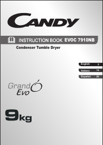 Manual Candy EVOC 7910NB-S Dryer
