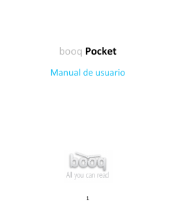 Manual de uso bq Pocket E-reader