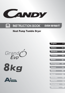 Handleiding Candy EVOH 981NA1T-S Wasdroger
