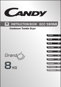 Manuale Candy GCC 580NB-S Asciugatrice
