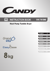 Bruksanvisning Candy GVC 7813NB-S Tørketrommel