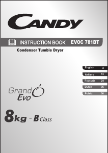 Manual Candy EVOC 781BT-S Dryer