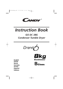 Manual Candy GO DC 38G-37S Dryer