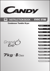 Mode d’emploi Candy EVOC 570NB-S Sèche-linge