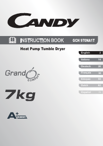 Manual Candy GCH 970NA2T-S Dryer