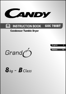 Manuale Candy GOC 780BT-S Asciugatrice