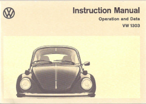 Bruksanvisning Volkswagen Beetle VW 1303 A (1973)