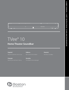 Manual de uso Boston Acoustics TVee 10 Sistema de home cinema