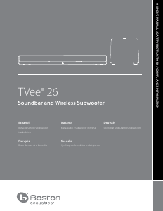 Bedienungsanleitung Boston Acoustics TVee 26 Heimkinosystem