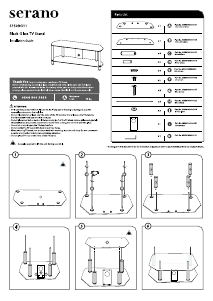 Manual Serano S150BG11 TV Bench