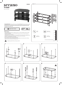 Manual de uso Serano S800BG09 Mueble TV