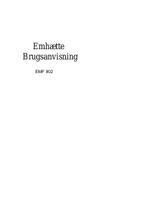 Brugsanvisning Scandomestic EMF 902 Emhætte