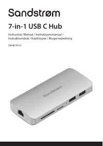 Käyttöohje Sandstrøm SMHBCPD19 USB-keskitin