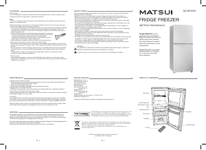 Bruksanvisning Matsui M108TW09 Kyl-frys