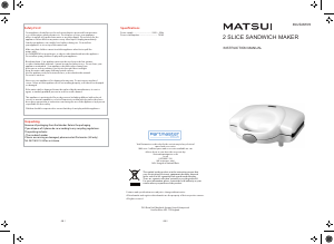 Manual Matsui M02SMW09 Contact Grill