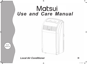 Instrukcja Matsui MPA913E Klimatyzator
