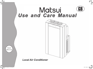 Bruksanvisning Matsui MPA1213E Luftkonditionering