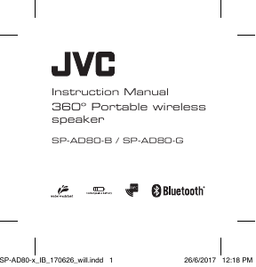 Bruksanvisning JVC SP-AD80-B Högtalare