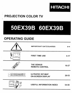 Manual Hitachi 50EX39B Television