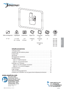 Bedienungsanleitung Ergotron 61-113-085 LD-X Wandhalterung