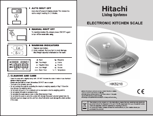 Bruksanvisning Hitachi HKS210 Köksvåg