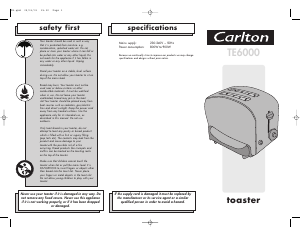 Handleiding Carlton TE6000 Broodrooster