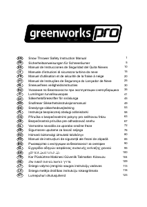 Kullanım kılavuzu Greenworks GD80ST Kar püskürtme makinesi
