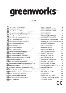 Manual Greenworks GDC40 Curatitor presiune