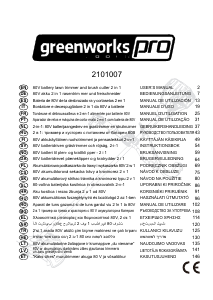 Bruksanvisning Greenworks GD80BCB Gresstrimmer