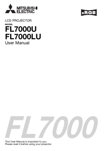 Bruksanvisning Mitsubishi FL7000U Projektor