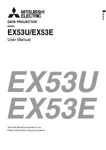 Bruksanvisning Mitsubishi EX53U Projektor