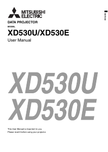 Bruksanvisning Mitsubishi XD530U Projektor