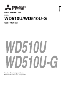 Bruksanvisning Mitsubishi WD510U Projektor