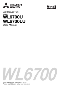 Bruksanvisning Mitsubishi WL6700U Projektor
