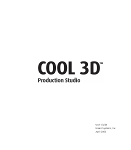 Handleiding Ulead COOL 3D Productio Studio