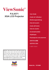 Bruksanvisning ViewSonic PJL9371 Projektor