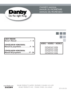 Handleiding Danby DCFM036C1WDB Vriezer