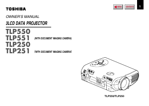 Handleiding Toshiba TLP-251 Beamer